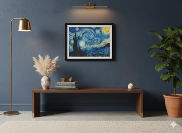 Starry Night Diamond Art Painting – Handcrafted Sparkling Wall Décor