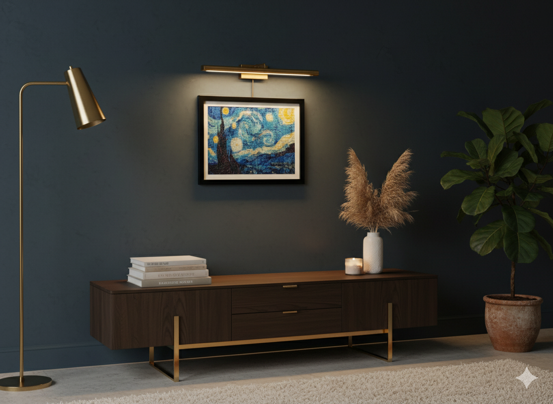 Starry Night Diamond Art Painting – Handcrafted Sparkling Wall Décor