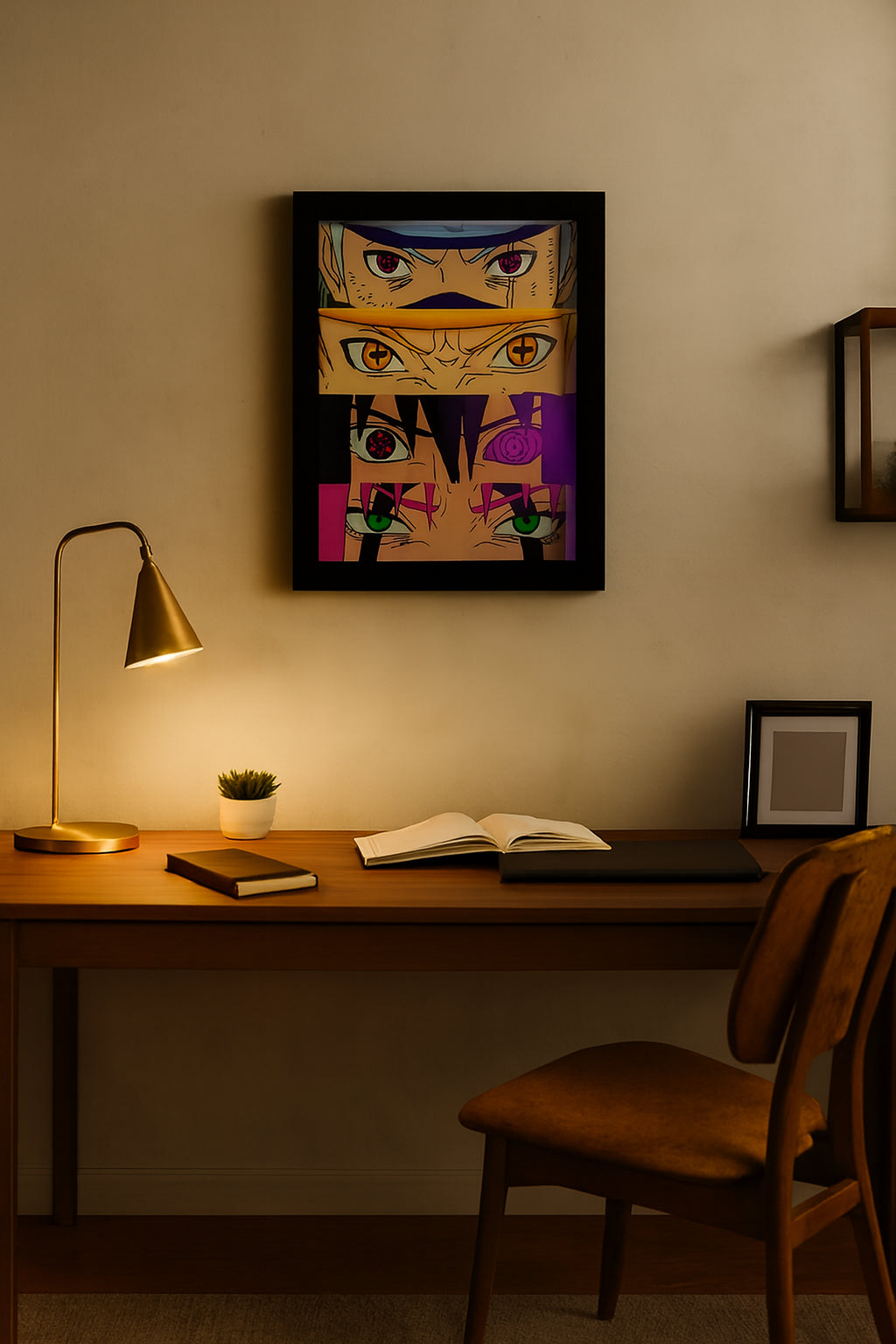 Naruto Art Painting – Handcrafted Anime Wall Décor (Framed)